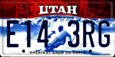 UT license plate E143RG
