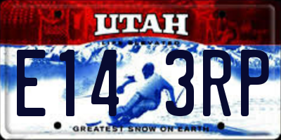 UT license plate E143RP
