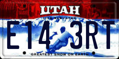 UT license plate E143RT