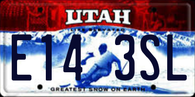 UT license plate E143SL