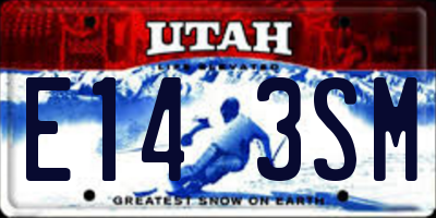 UT license plate E143SM