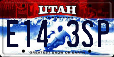 UT license plate E143SP