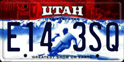 UT license plate E143SQ