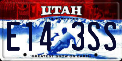 UT license plate E143SS