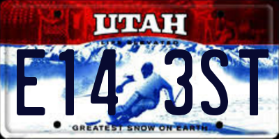 UT license plate E143ST