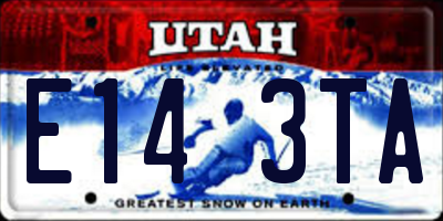 UT license plate E143TA