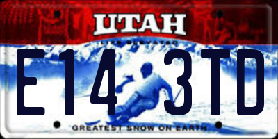 UT license plate E143TD