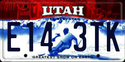 UT license plate E143TK