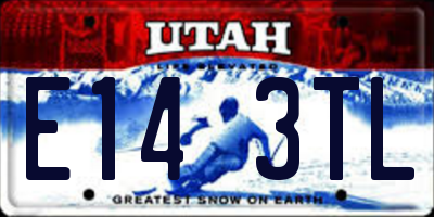 UT license plate E143TL