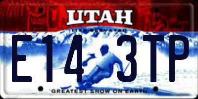 UT license plate E143TP