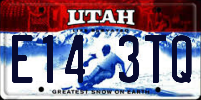 UT license plate E143TQ