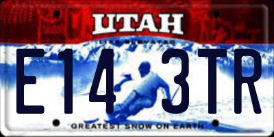 UT license plate E143TR