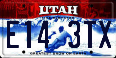 UT license plate E143TX