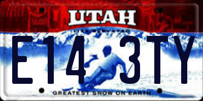 UT license plate E143TY
