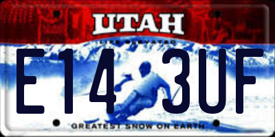 UT license plate E143UF