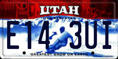 UT license plate E143UI