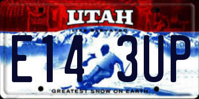 UT license plate E143UP