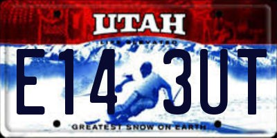 UT license plate E143UT