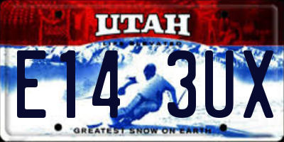 UT license plate E143UX