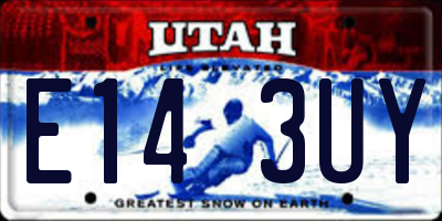 UT license plate E143UY