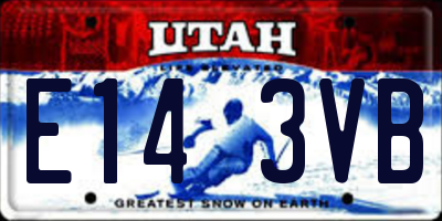 UT license plate E143VB