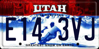 UT license plate E143VJ