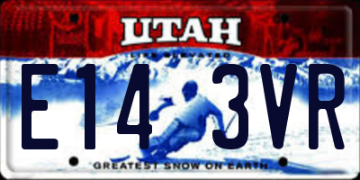 UT license plate E143VR