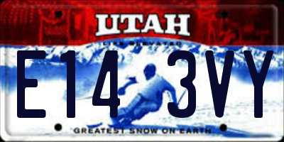 UT license plate E143VY