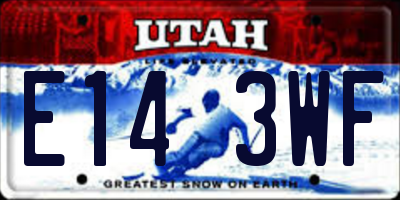 UT license plate E143WF