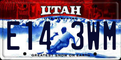 UT license plate E143WM