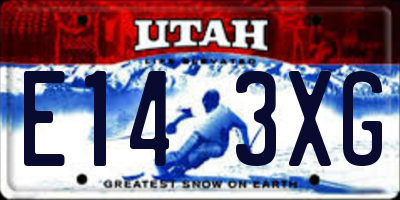 UT license plate E143XG