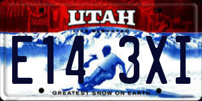 UT license plate E143XI