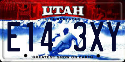 UT license plate E143XY