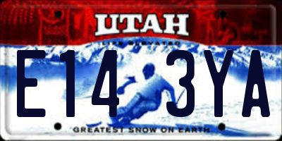 UT license plate E143YA