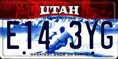 UT license plate E143YG