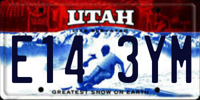 UT license plate E143YM