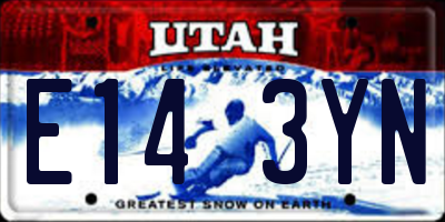 UT license plate E143YN