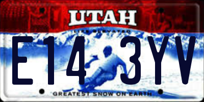 UT license plate E143YV