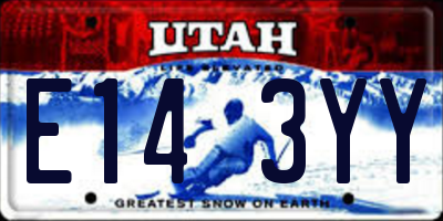 UT license plate E143YY