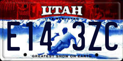 UT license plate E143ZC