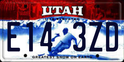 UT license plate E143ZD