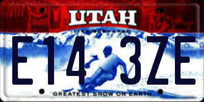 UT license plate E143ZE