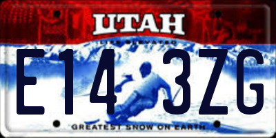 UT license plate E143ZG