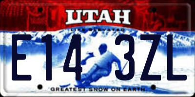 UT license plate E143ZL