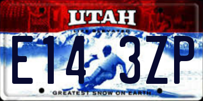 UT license plate E143ZP