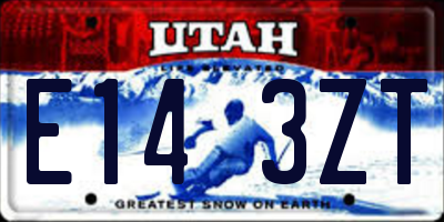 UT license plate E143ZT