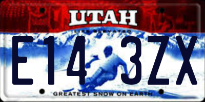 UT license plate E143ZX