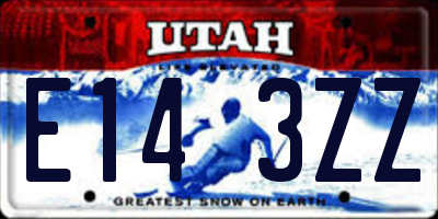 UT license plate E143ZZ