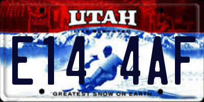 UT license plate E144AF