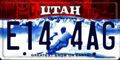 UT license plate E144AG